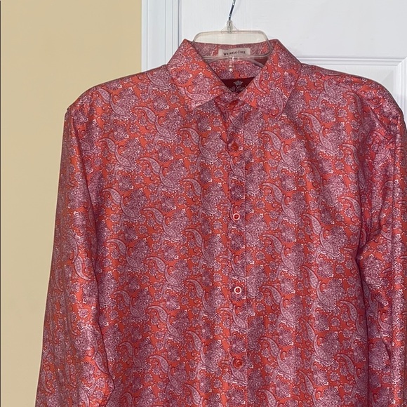 Pink Floral Designed Dress Shirt - Picture 3 of 3